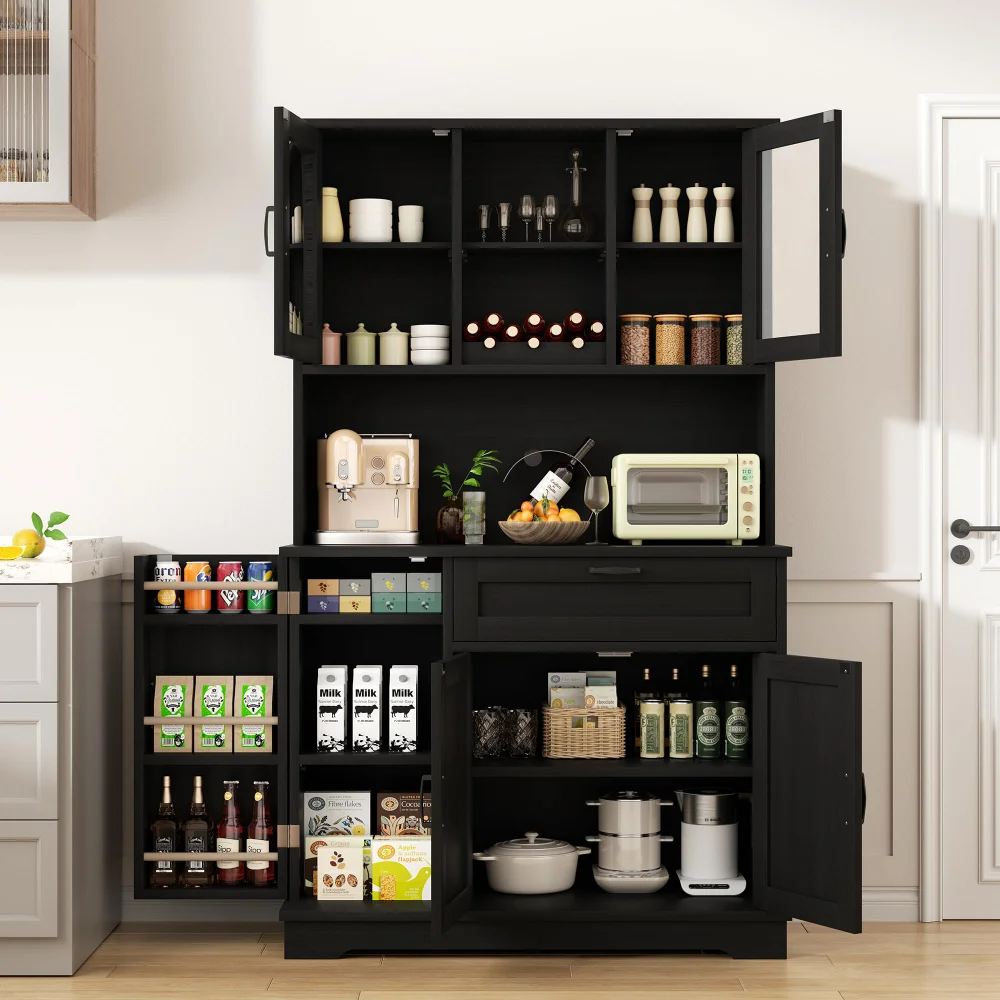 Pantry Cabinets, 68", Black