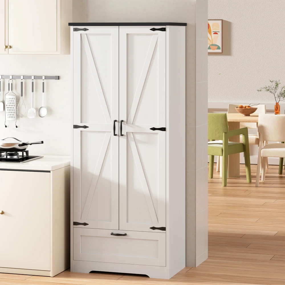 Pantry Cabinets, 65", White