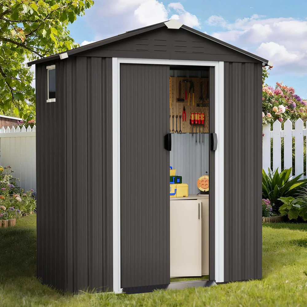 Storage Sheds, 5x3 ft, Grey